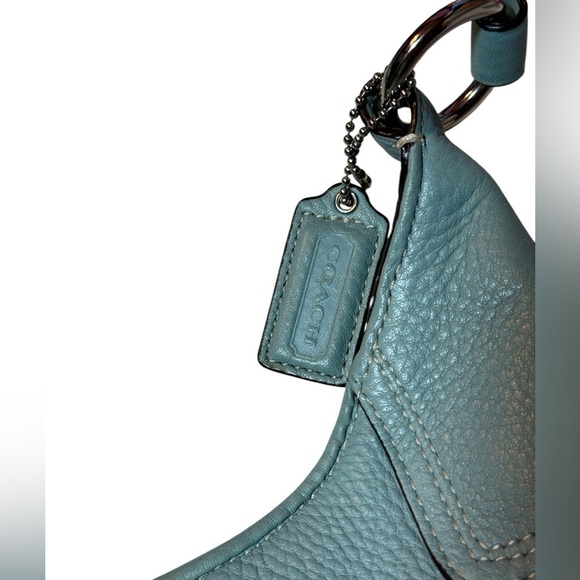 Coach Blue Hobo Bag with Sleek Crescent Shape - Picture 10 of 16